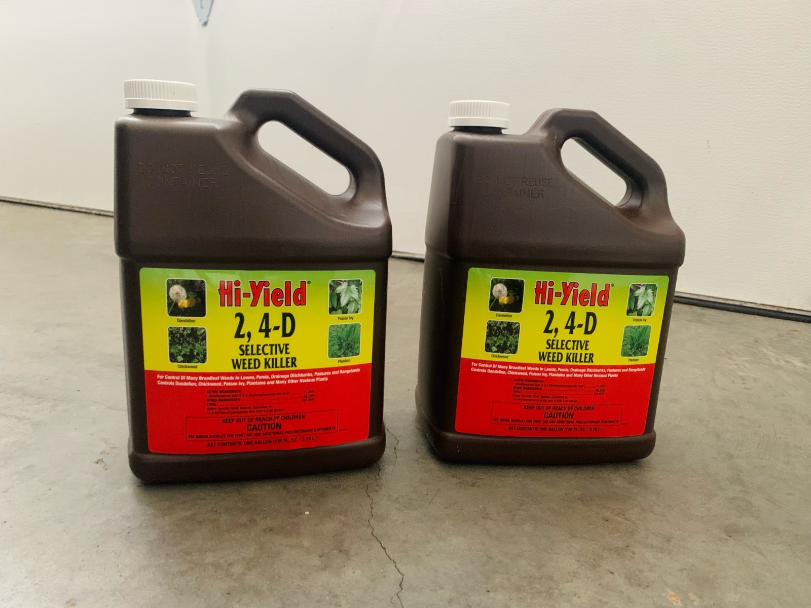 Hi Yield 2,4 D Selective Weed Killer 2 Pack 1 Unopened 1 75% Full Lawn Herbicide