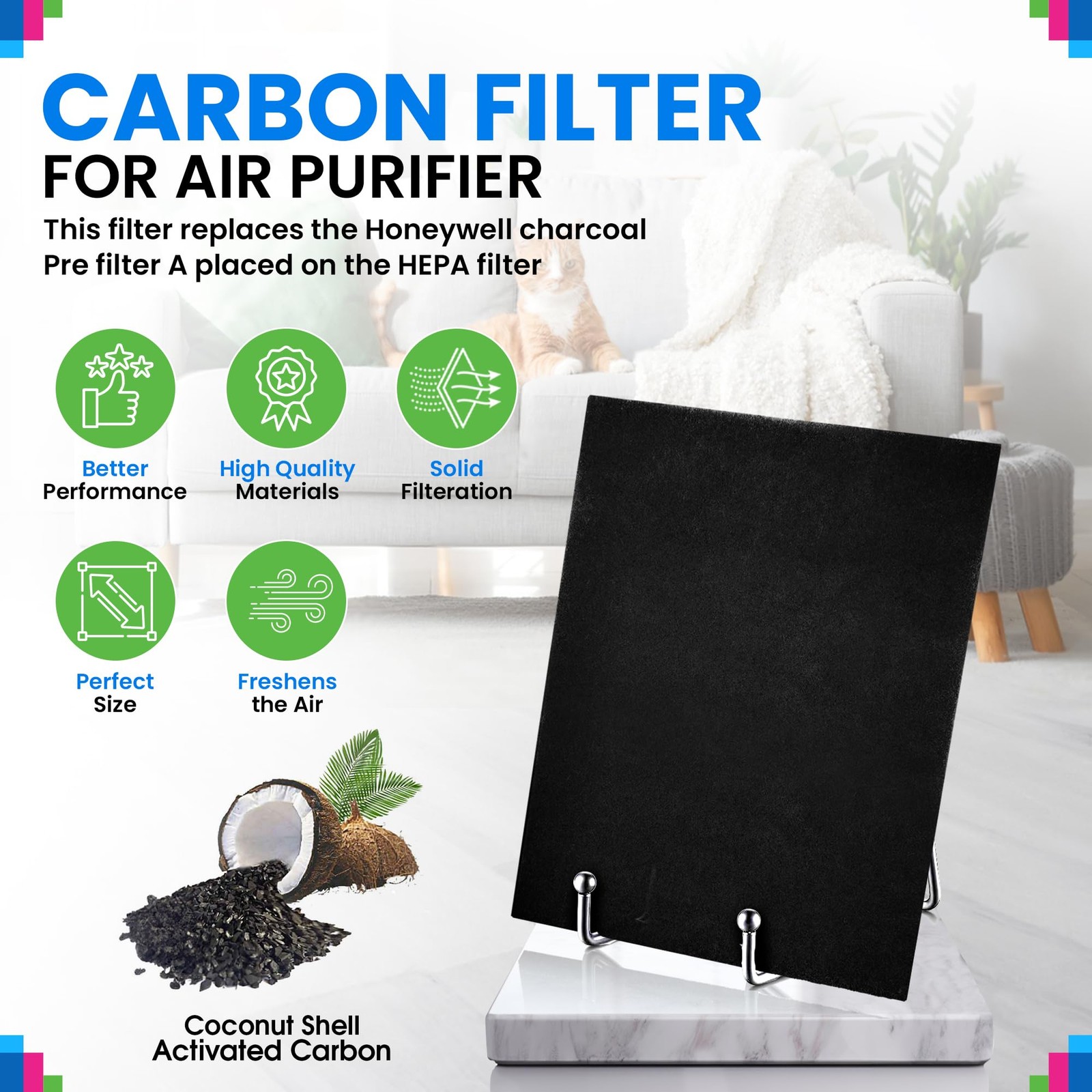 C545 Carbon Prefilter S - Compatible with Winix Air Purifier Filter Replaceme...