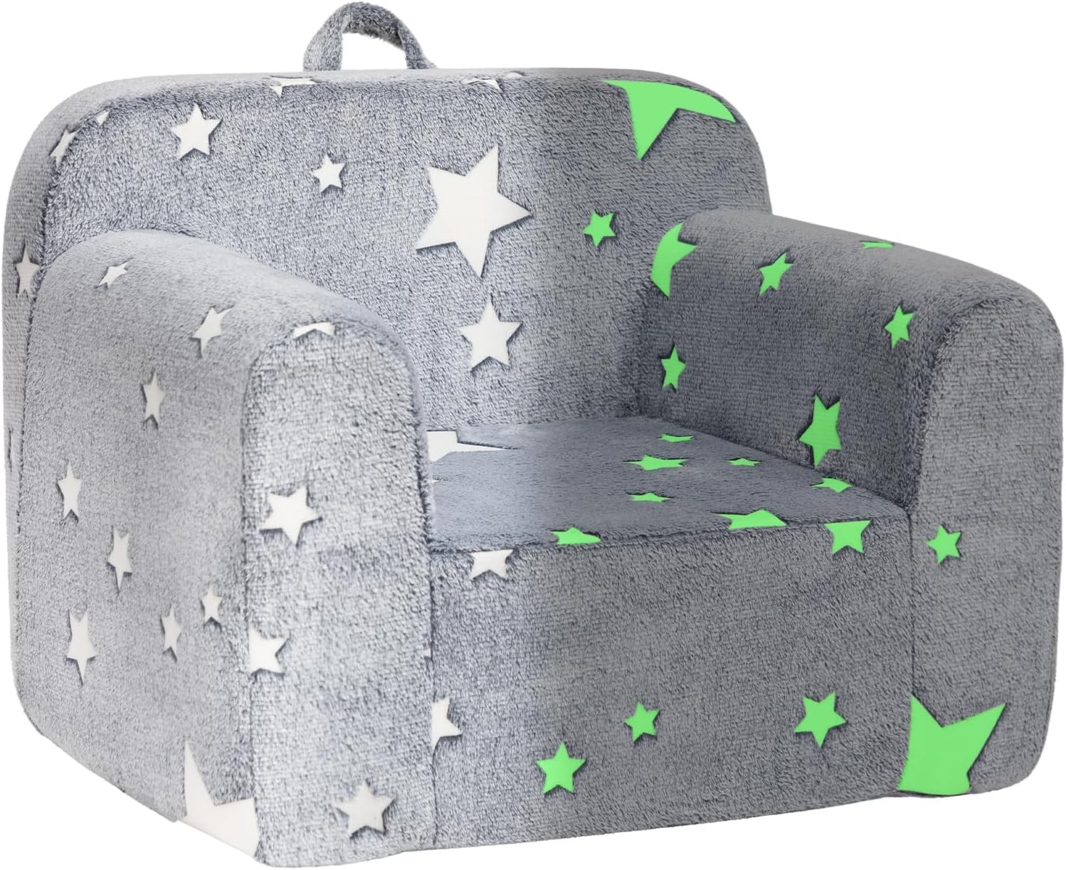 Kids Ultra-Soft Snuggle Foam Filled Chair, Single Cuddly Sherpa Reading Couch
