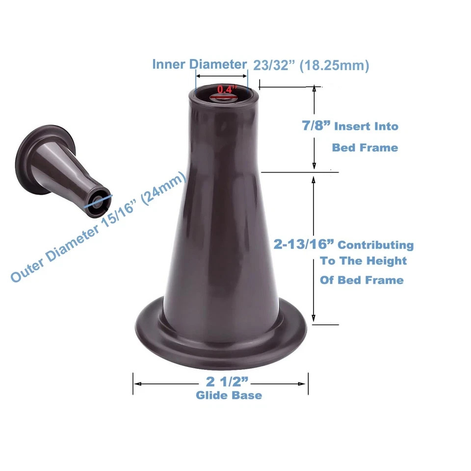 4 Pack Plastic Bed Frame Feet Glides Will Replace Wheels Prevent Sliding