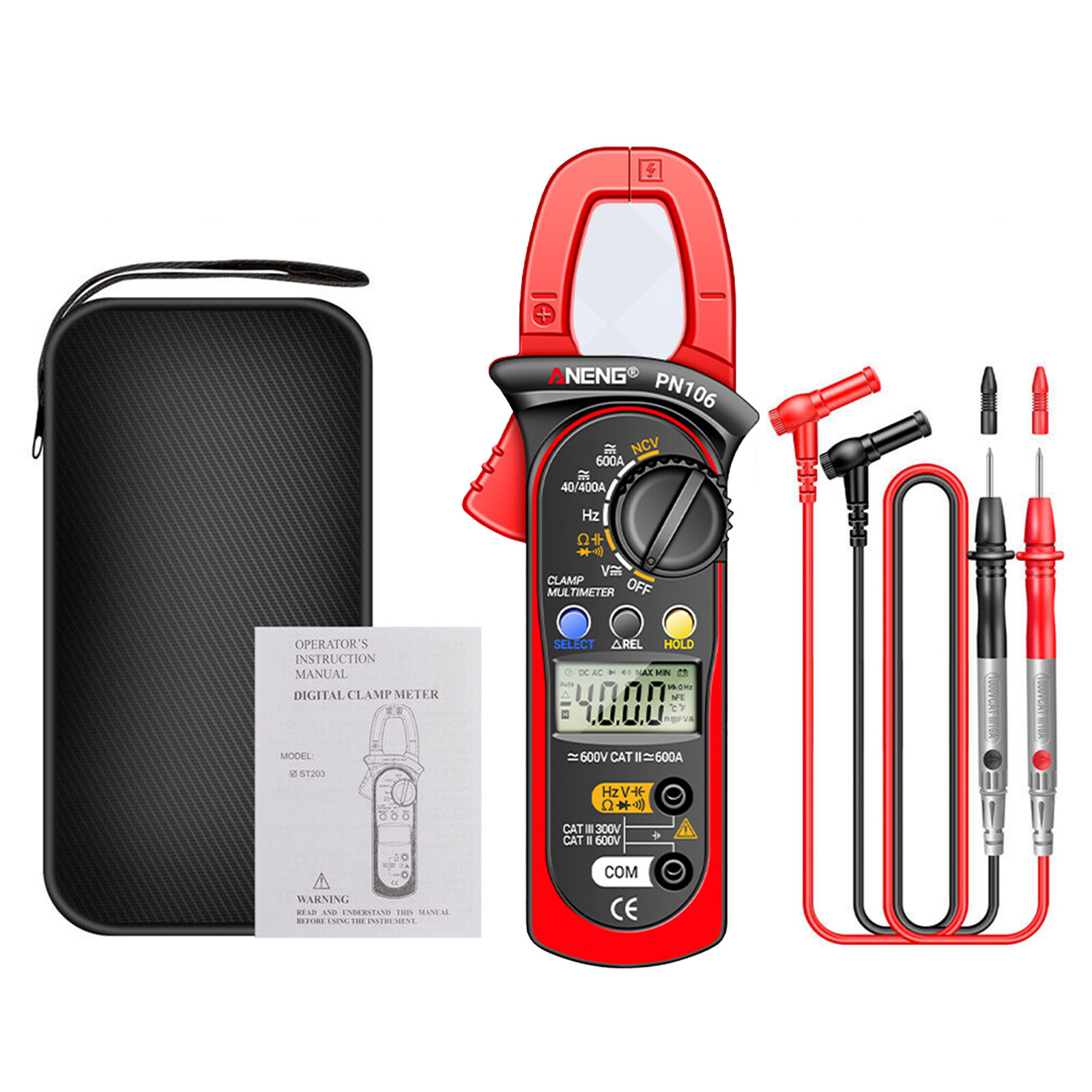 NEW AC/DC Current Digital Clamp Meter Amp Multimeter Handheld Tester 4000 Counts