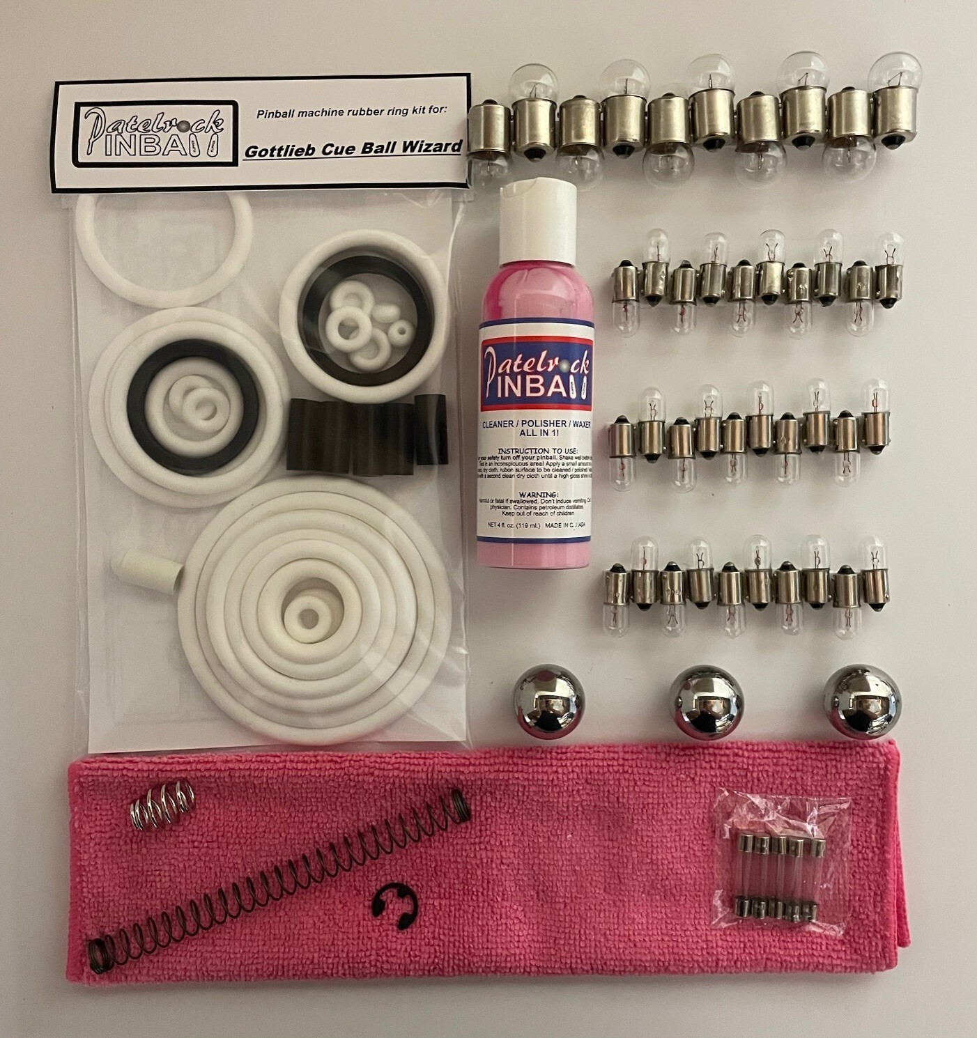 1992 Gottlieb / Premier Cue Ball Wizard Pinball Machine Maintenance Tune Up Kit