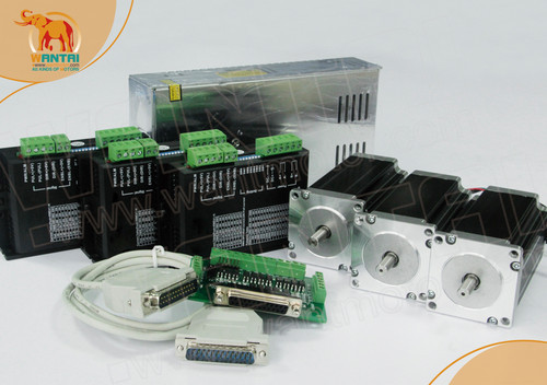 【Wantai US/EU Ship】3Axis Nema23 Wantai stepper motor 270oz,3A,4Lead CNC kit