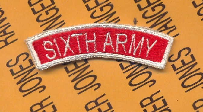 US Army Recruiting Command SIXTH ARMY 2.5" tab arc patch c/e