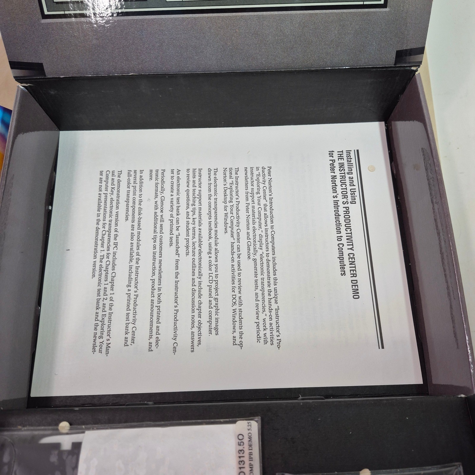 Vintage Peter Norton's Introduction to Computers 1995 Instructor Preview Set Box