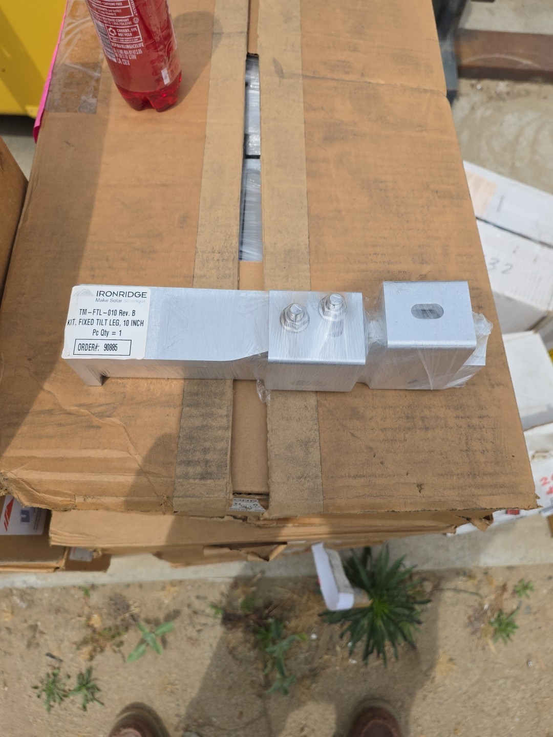 IronRidge TM-FTL-010 Rev B Fixed Tilt Leg Kit 10" original wrapping. 2 Sets.