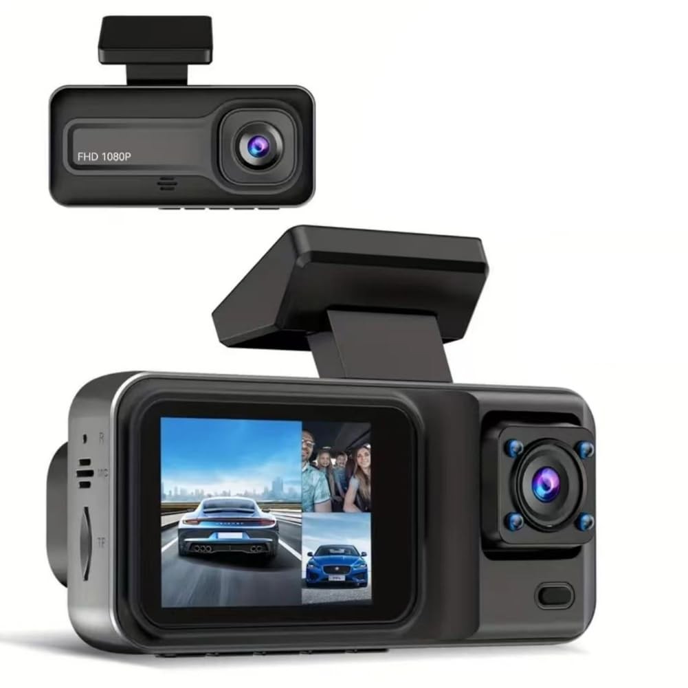 Dash Cam Front Rear 1080P DVR, with 2/3 Cameras Front (& Inside)& Rear Camera...