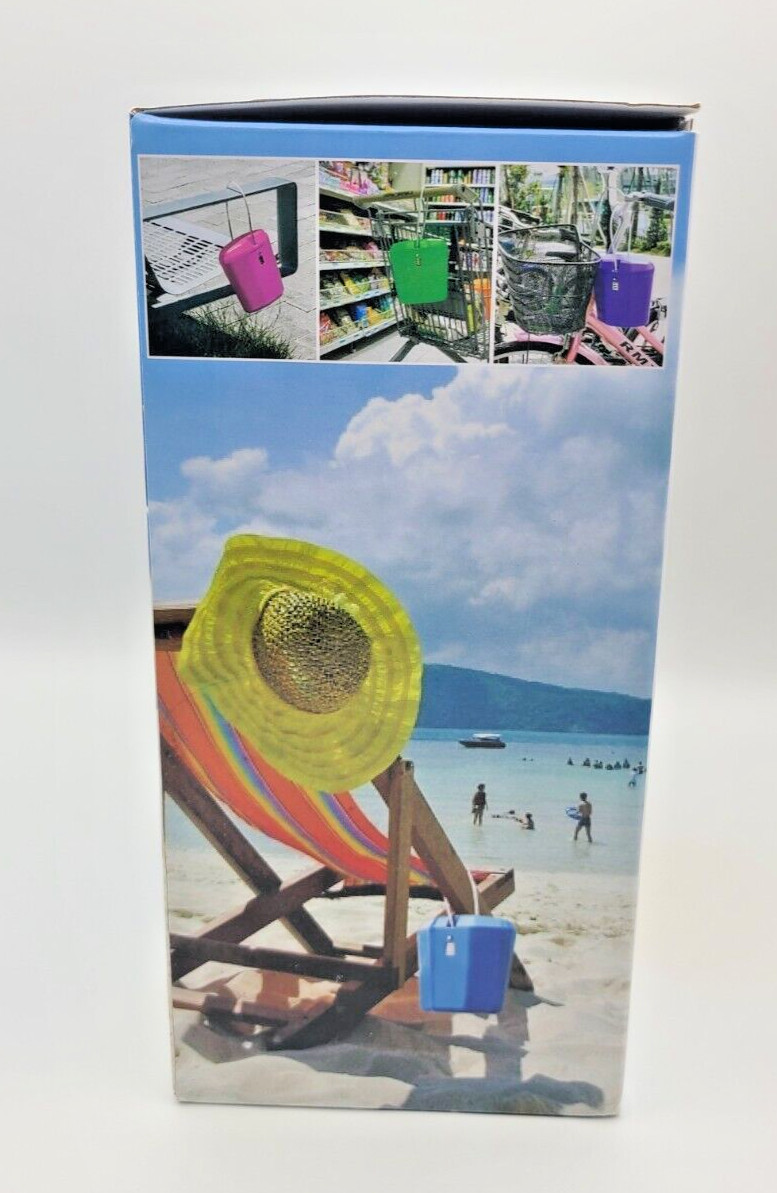 Lock Box Portable Travel Beach Security Lock Box 3 digit Combination Lock-Blue.