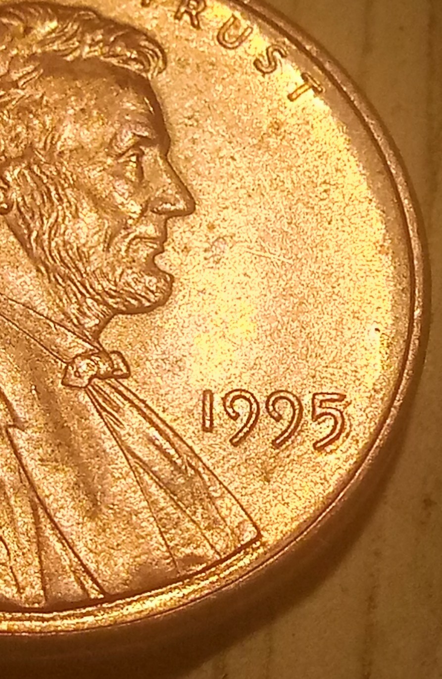 1995 Lincoln Memorial Penny DDO Liberty & Date Raw Uncleaned
