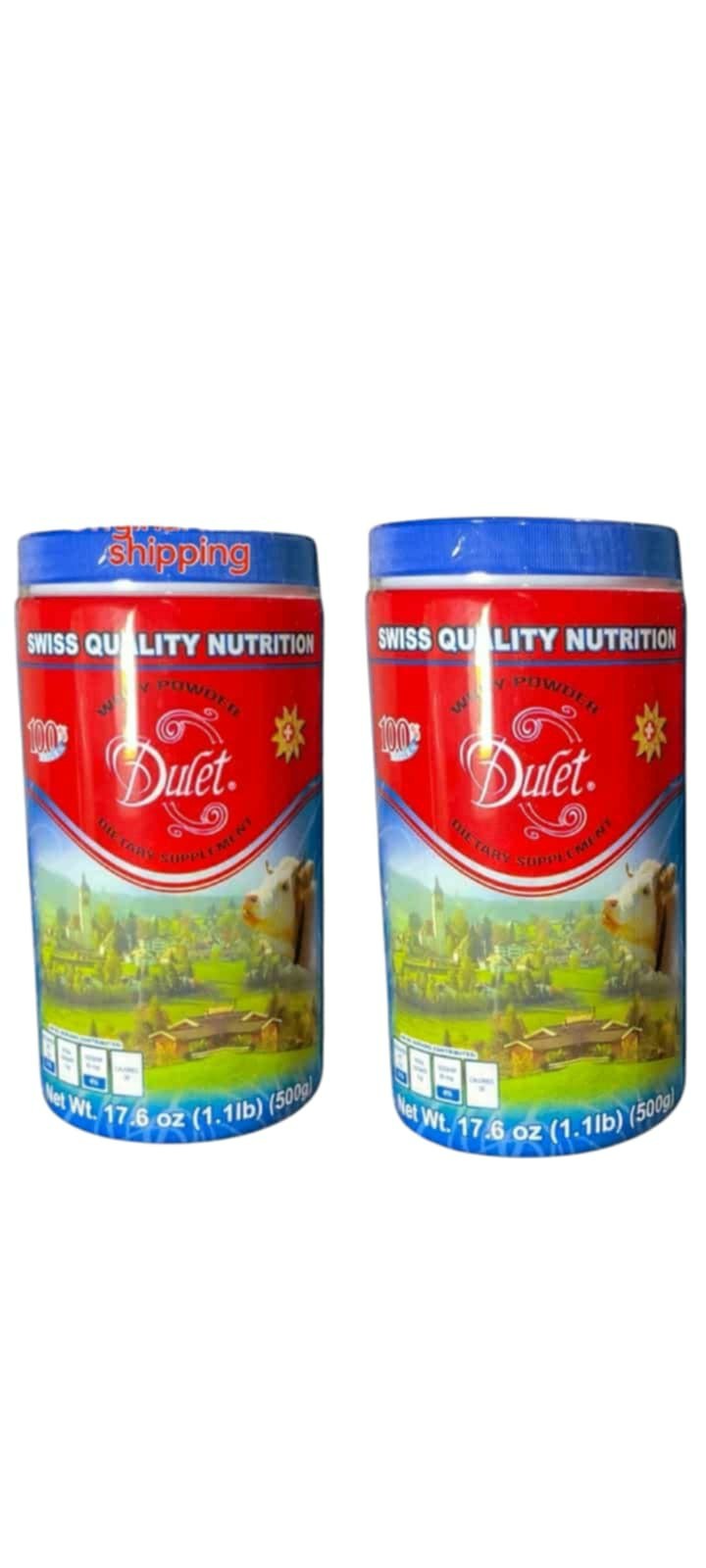 2 PACK!! DULET WHEY PROTEIN. ( 500g. ea.) LACTOSUERO EN POLVO. FREE SHIPPING!!!