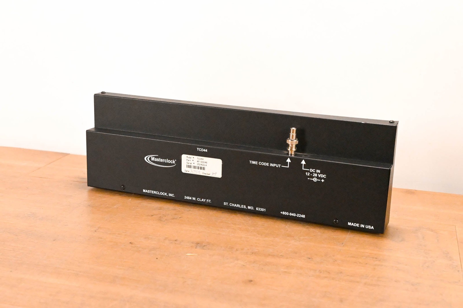 Masterclock TCD44 Time Code Display Studio Clock (NO POWER SUPPLY) CG01UXH