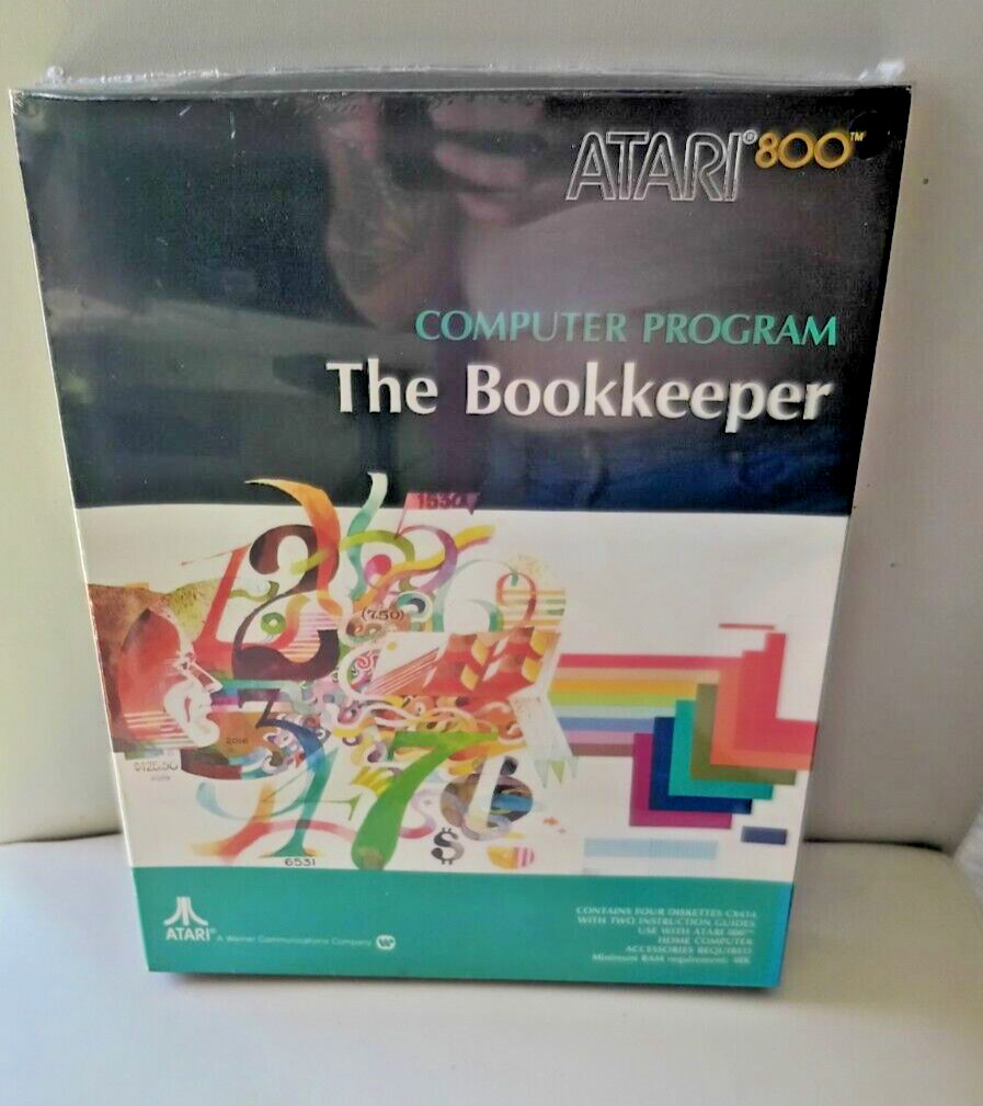 The Bookkeeper; Atari 400/800/XL/XE; Disk CX414 Large box
