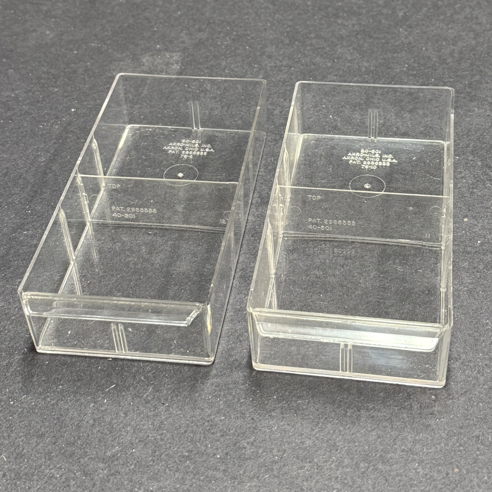Lot of 2  Vintage AKRO MILS 20-501 Replacement DRAWER w/ a 40-501 DIVIDER