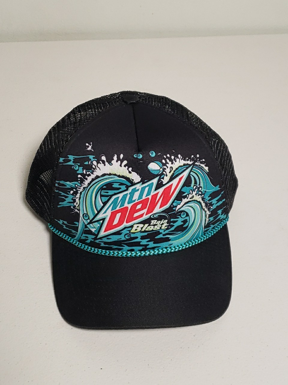 Mountain Dew Baja Blast Big Waves Trucker Hat Black/Multi-Color