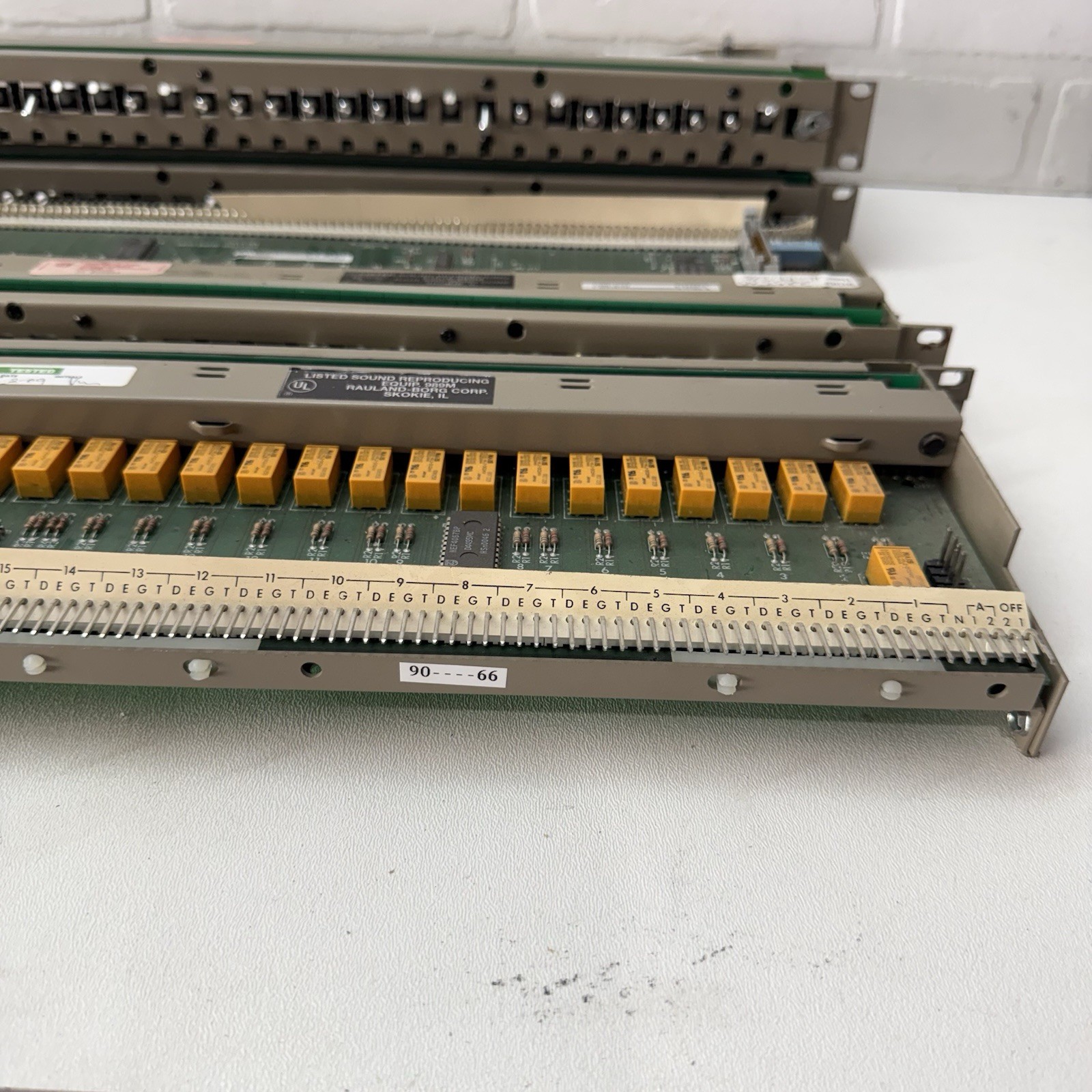 Lot of 4 Rauland-Borg SW25C 25-Position 3-Position Switch Banks – No Faceplates