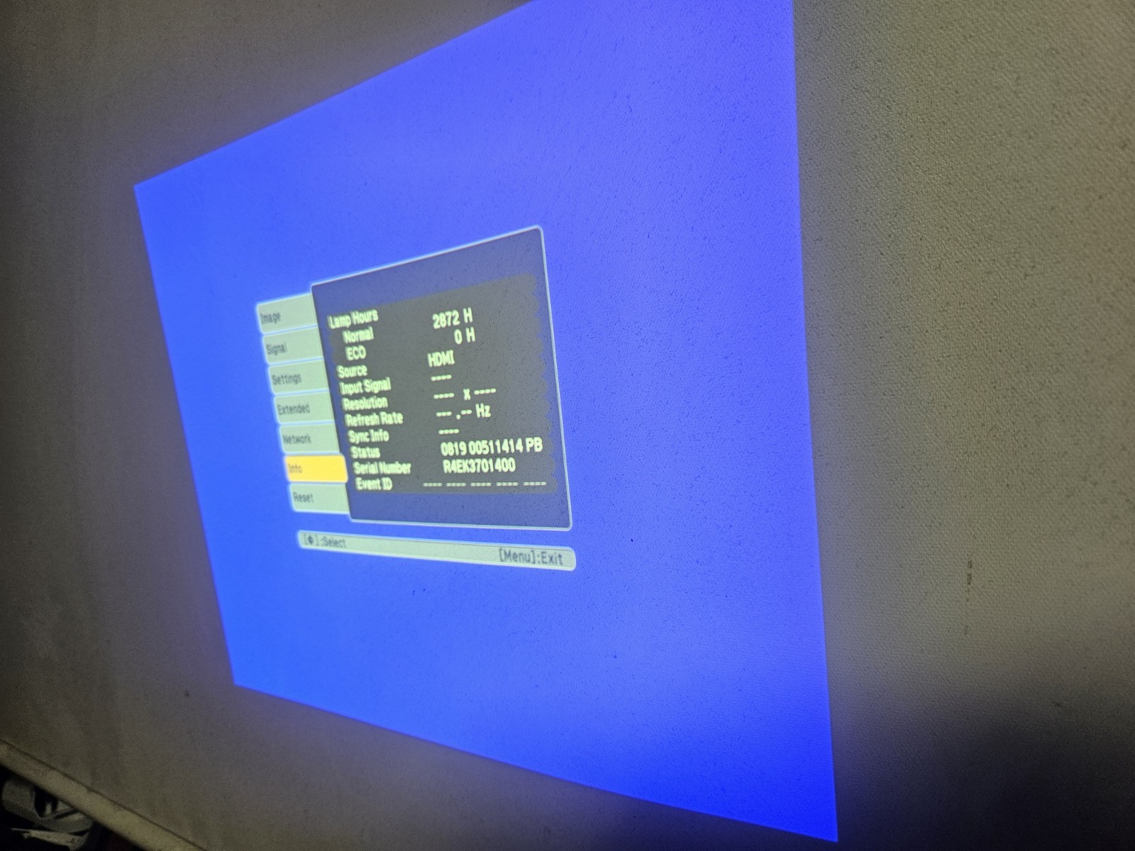 Epson PowerLite 93+ XGA 3LCD Projector hdmi With 2872 h