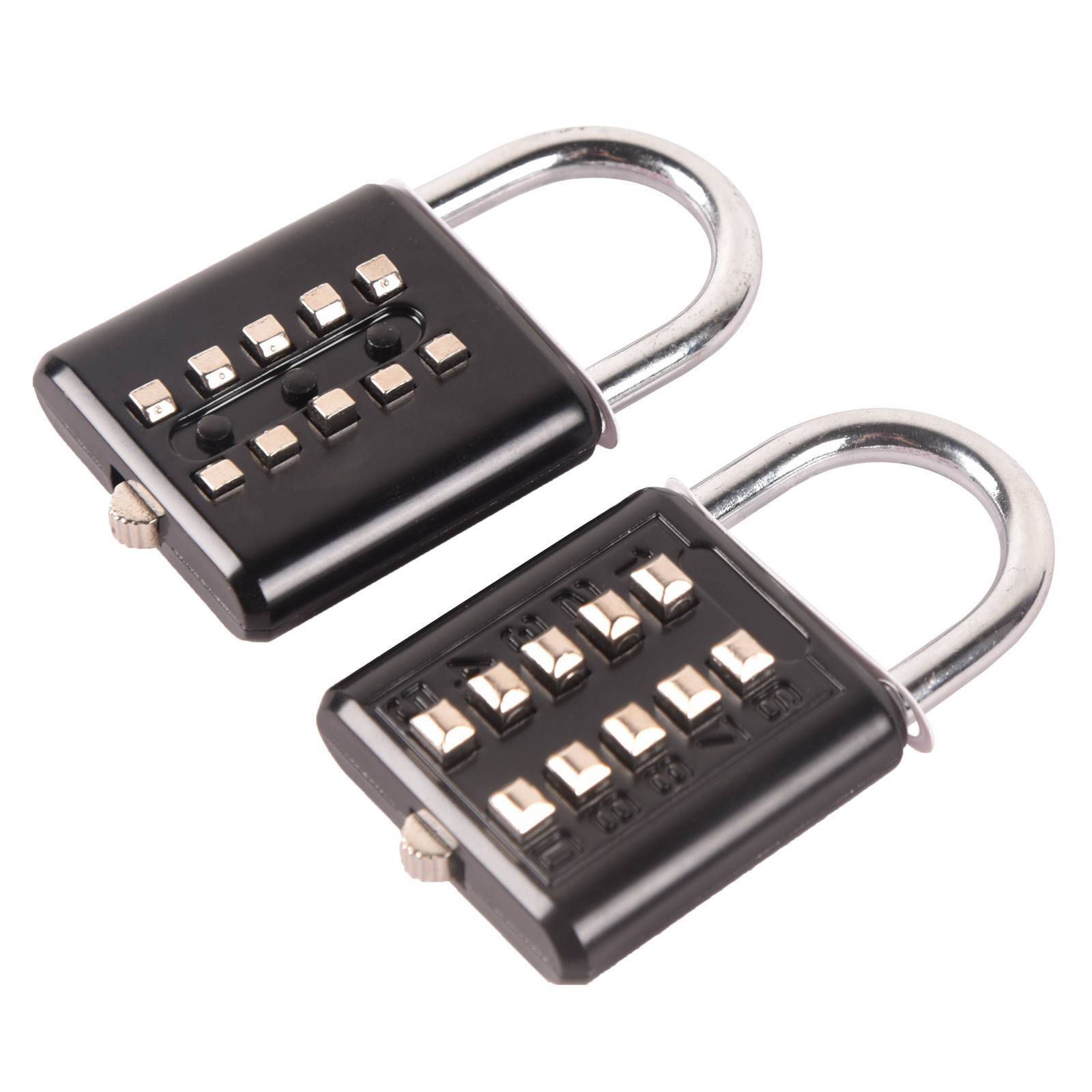 10 Digit Push Button Combination Lock Travel Padlock 5 Digit Locking Mechanism