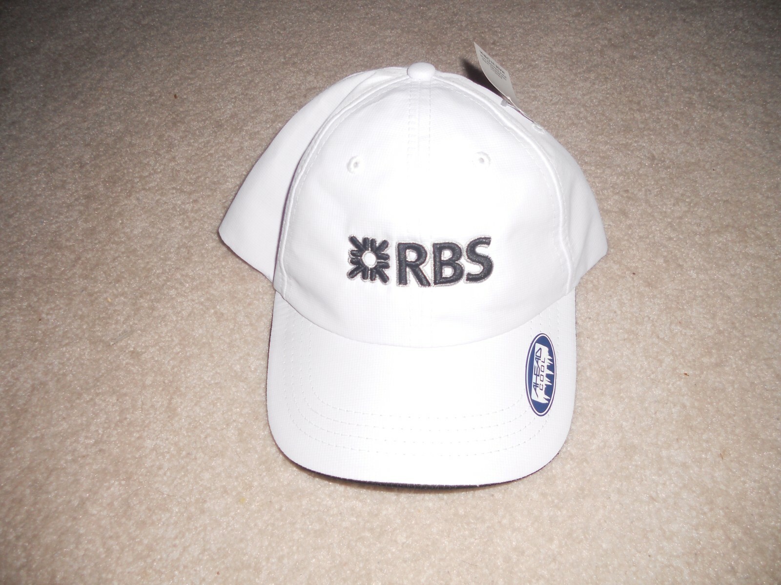 NWT RBS White Golf Hat Cap Ahead Classic Cut Cool UPF 50 Hit the Links in Style