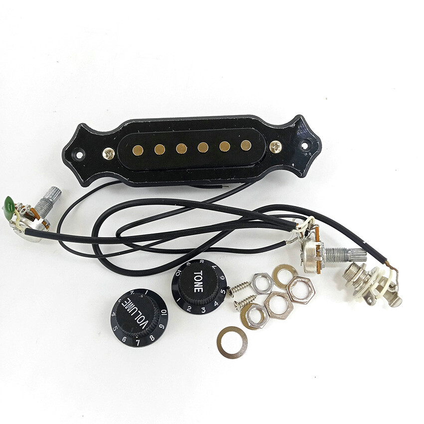 6-String ST Single Pickup 6ST1V1T1J Bakelite Pickups Electro Acoustic Guitar EQ