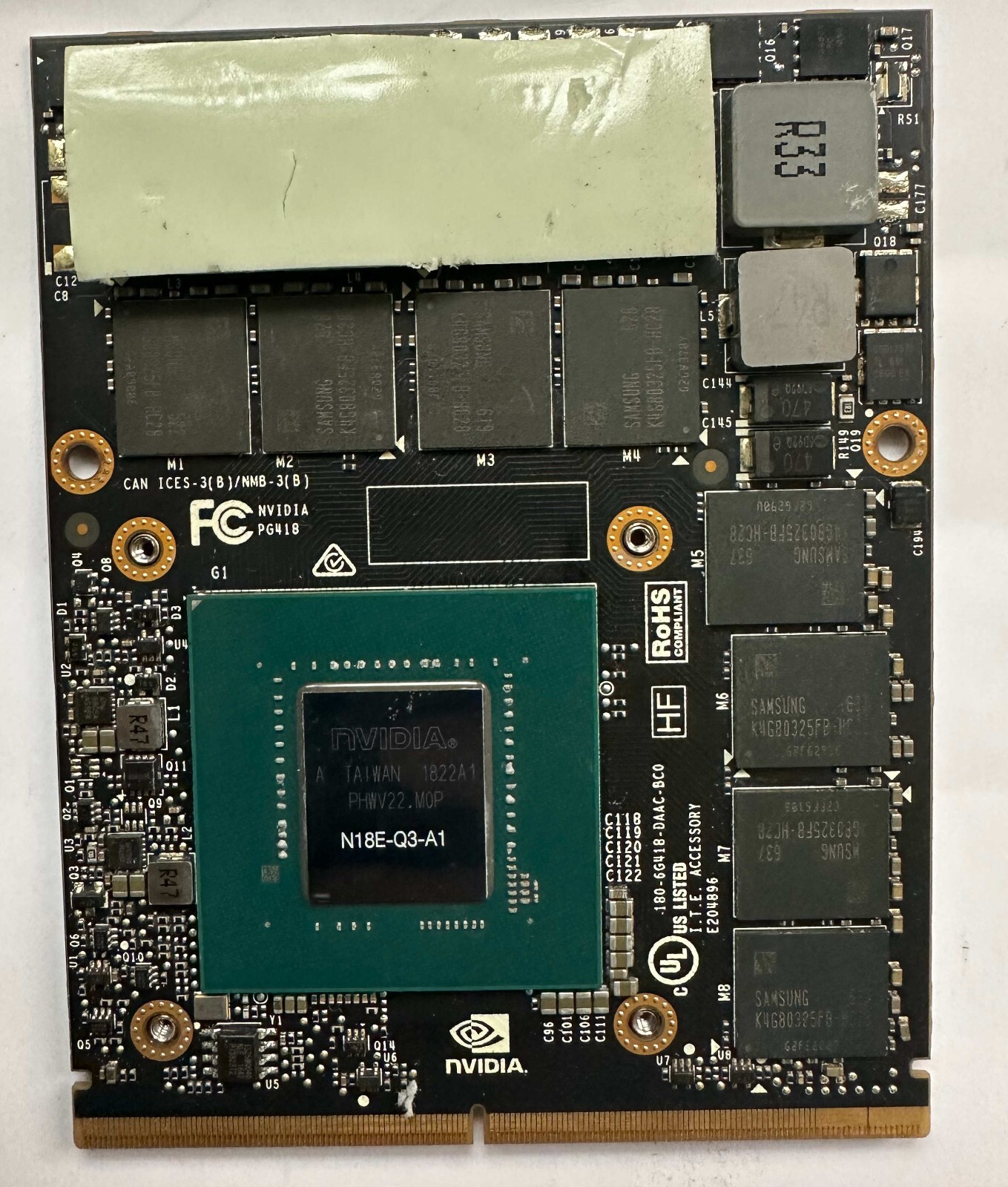 HP ZBOOK 17 G5 NVIDIA QUADRO P4200 L30658-001 GPU VIDEO CARD N18E-Q3-A1 8GB