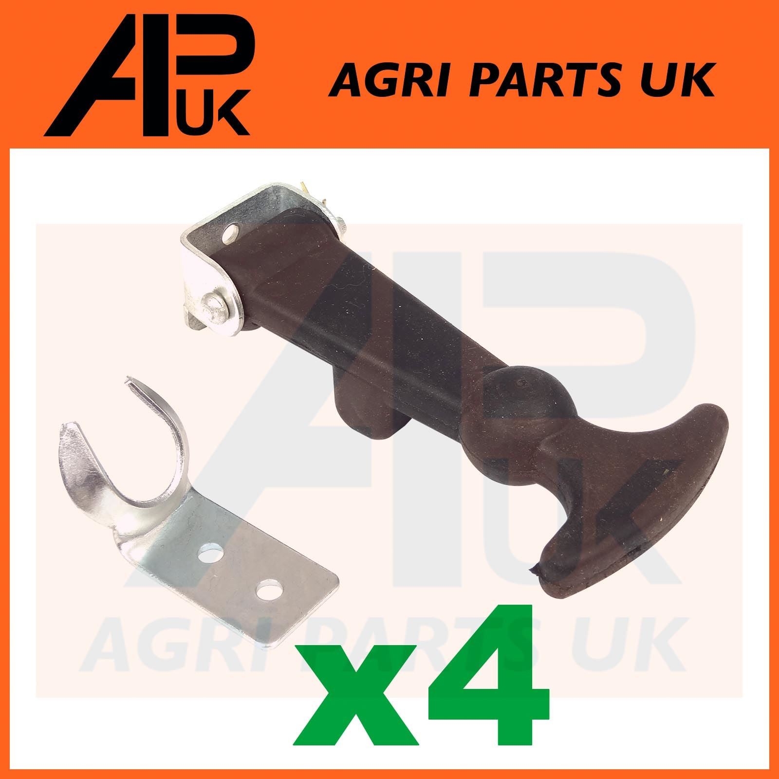 4x Rubber Bonnet Fastener Door Catch Strap Rally cars Horsebox Trailer Tractor