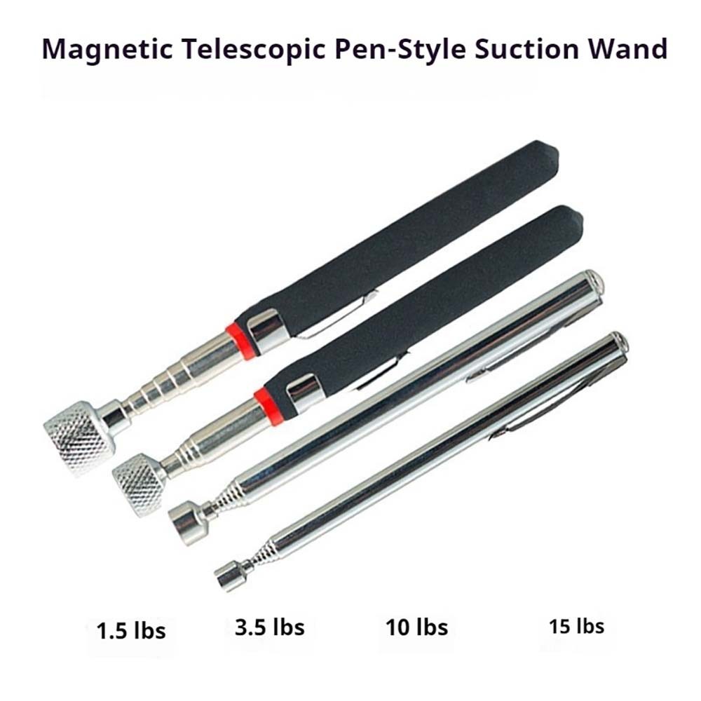 Versatile Magnetic Screw Pick-Up Tool fits Lost Hardware in Hard-to-Reach Areas