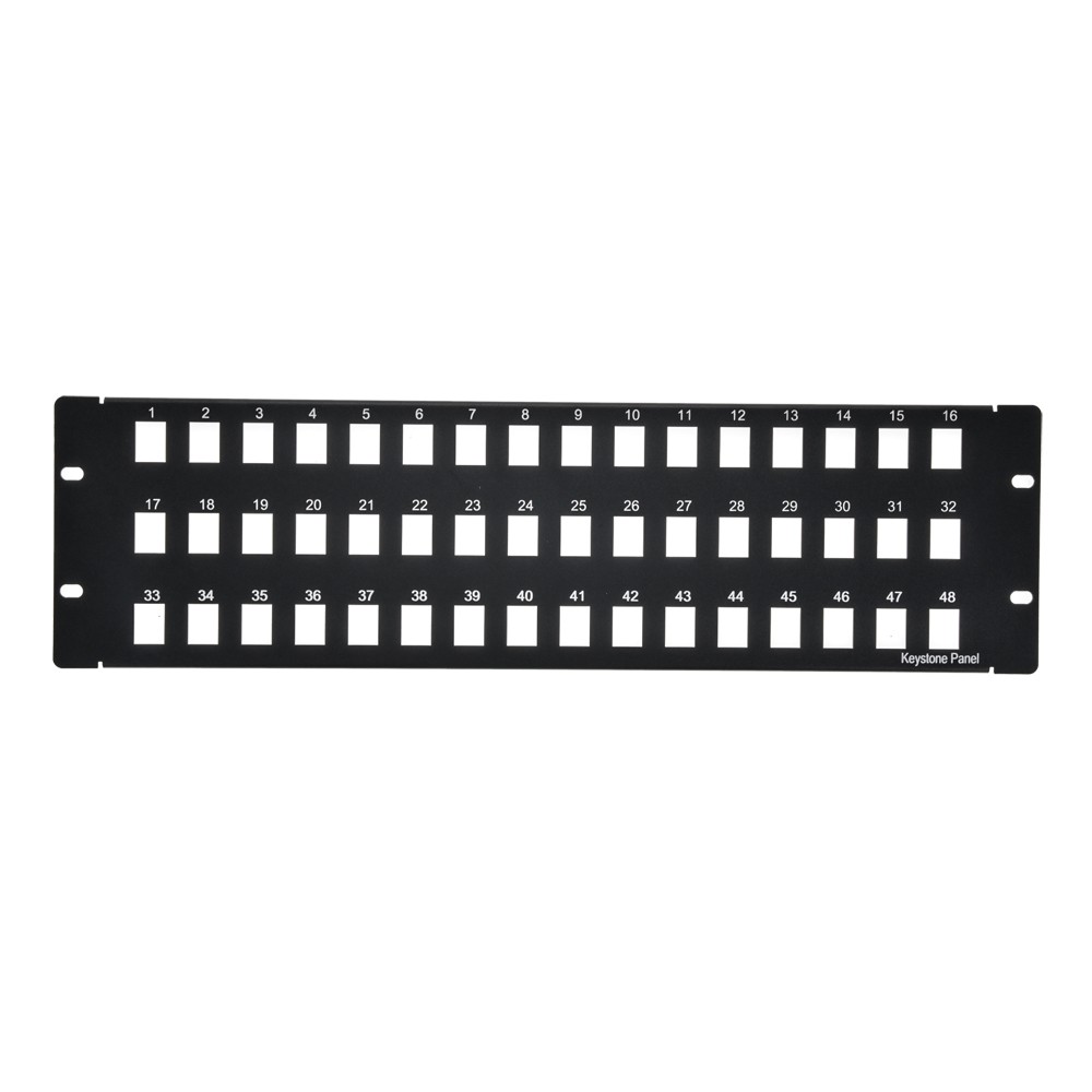 10 Pack of 3U 19" 48 port Blank Panel for Keystone Jack