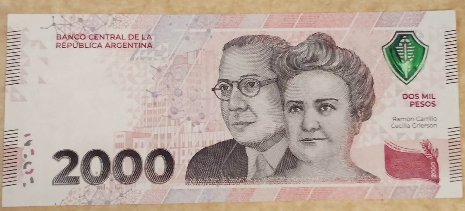 Argentina 2023 Note Bank 2000 Pesos - Cecilia Grierson - Ramon Carrillo
