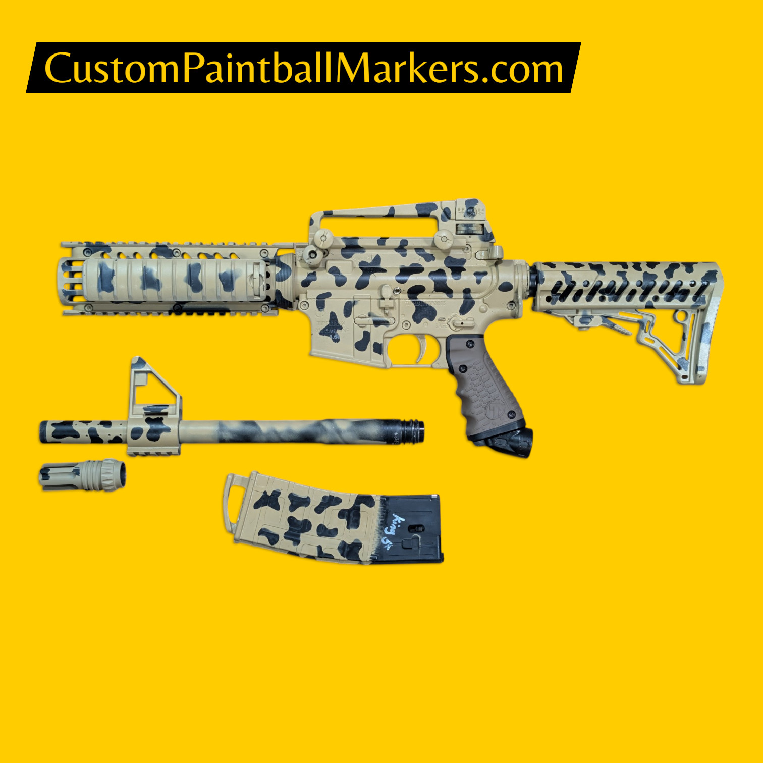 Tippmann TMC M16A4 “Desert Storm” Custom Magfed Paintball Marker