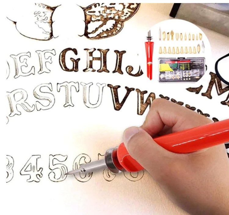 Wood Burner with Letters Stamps, Hot Stamps Tool with Alphabet, Wood Burning