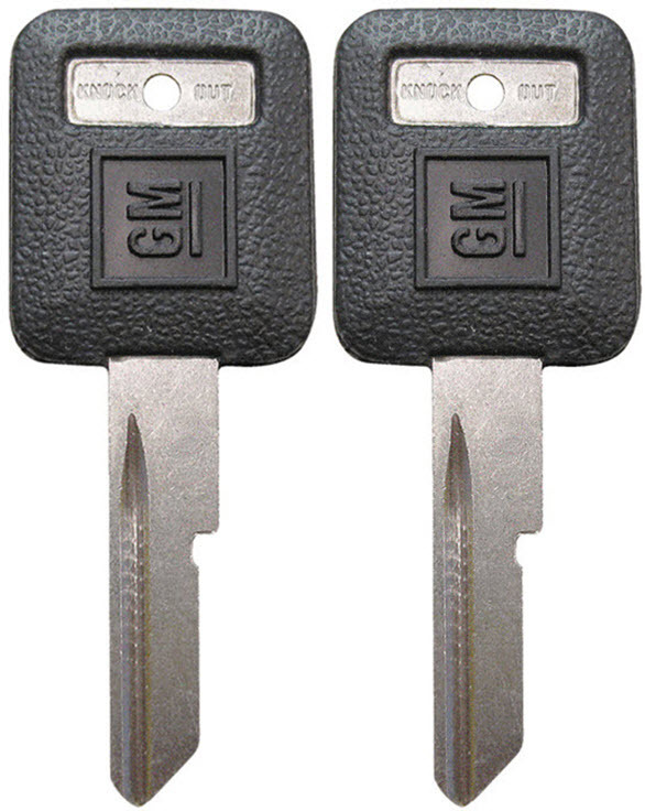 2 NEW GM Logo OEM IGNITION "E" Key Blank Uncut 595311 B44P B44 01154606 56-E