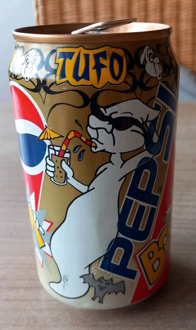Soda Can. Cartoon Comic Soda Can. Cans. Empty. Pepsi Cola Casper Tufo.