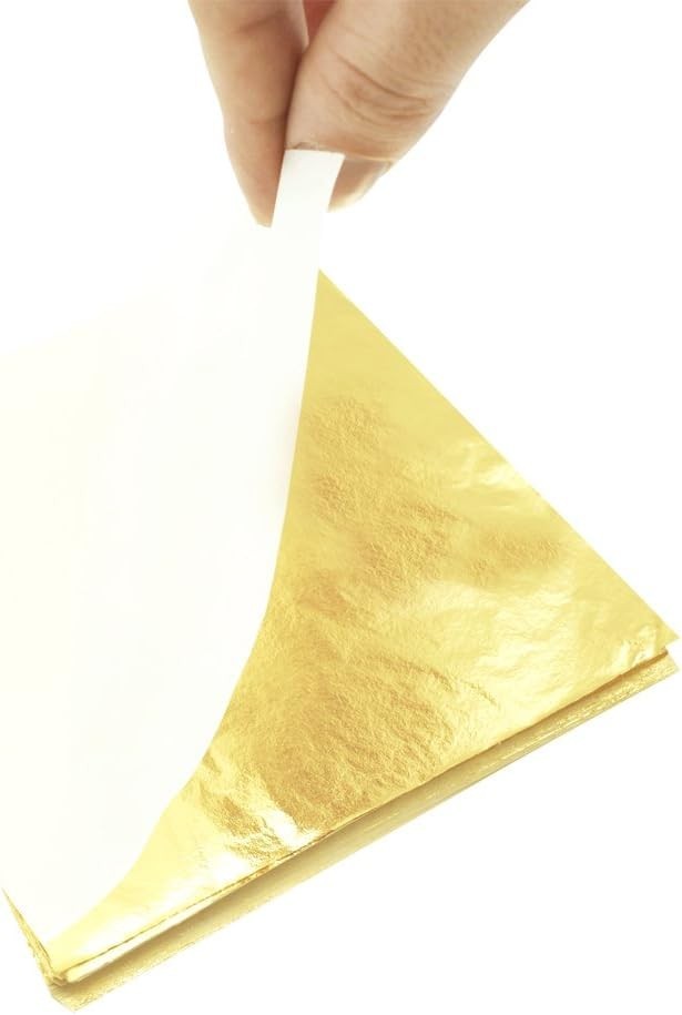High-Quality Imitation Gold Leaf Sheets - 100 Pcs for Creative Decor 5.5''