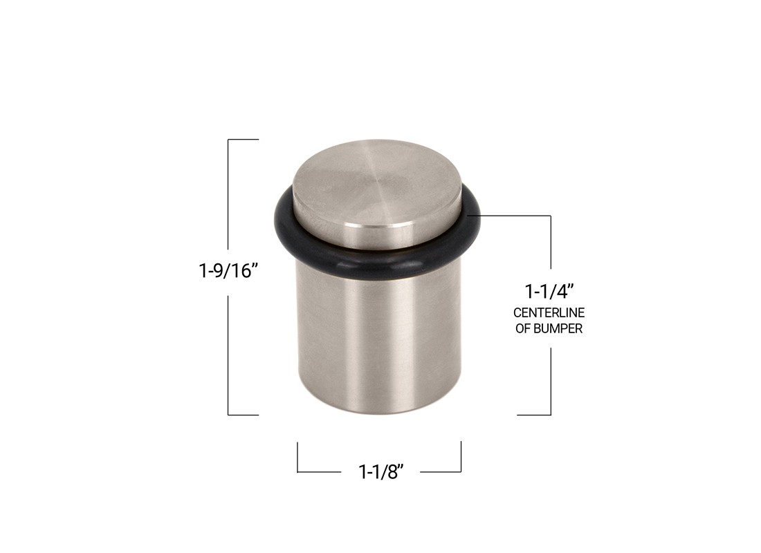 FHC RDS112BS Universal Door Stop - Brushed Stainless