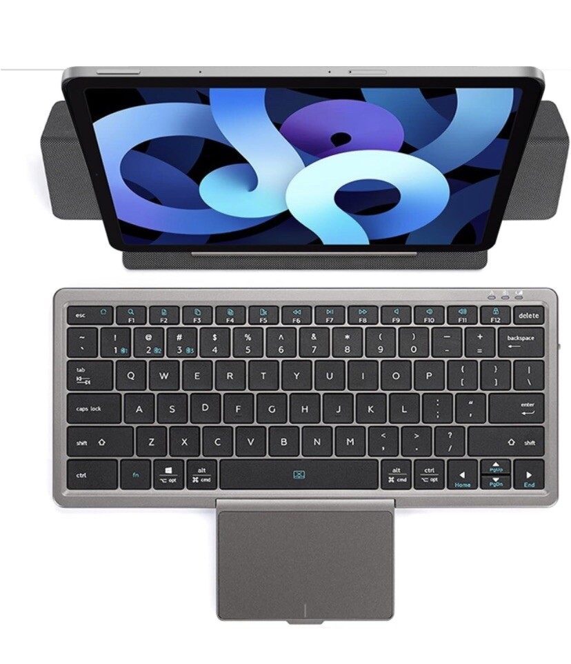 ZenRich Wireless Bluetooth Keyboard, Full Size Portable Keyboard, Touchpad