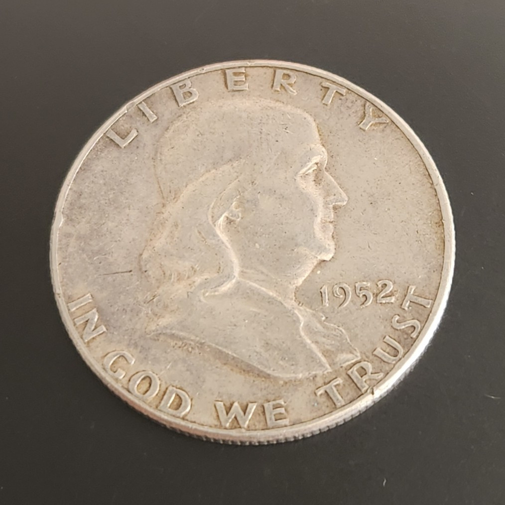 1952 Franklin Half Dollar 50C Business Strike Philadelphia Silver 0.9 Fine