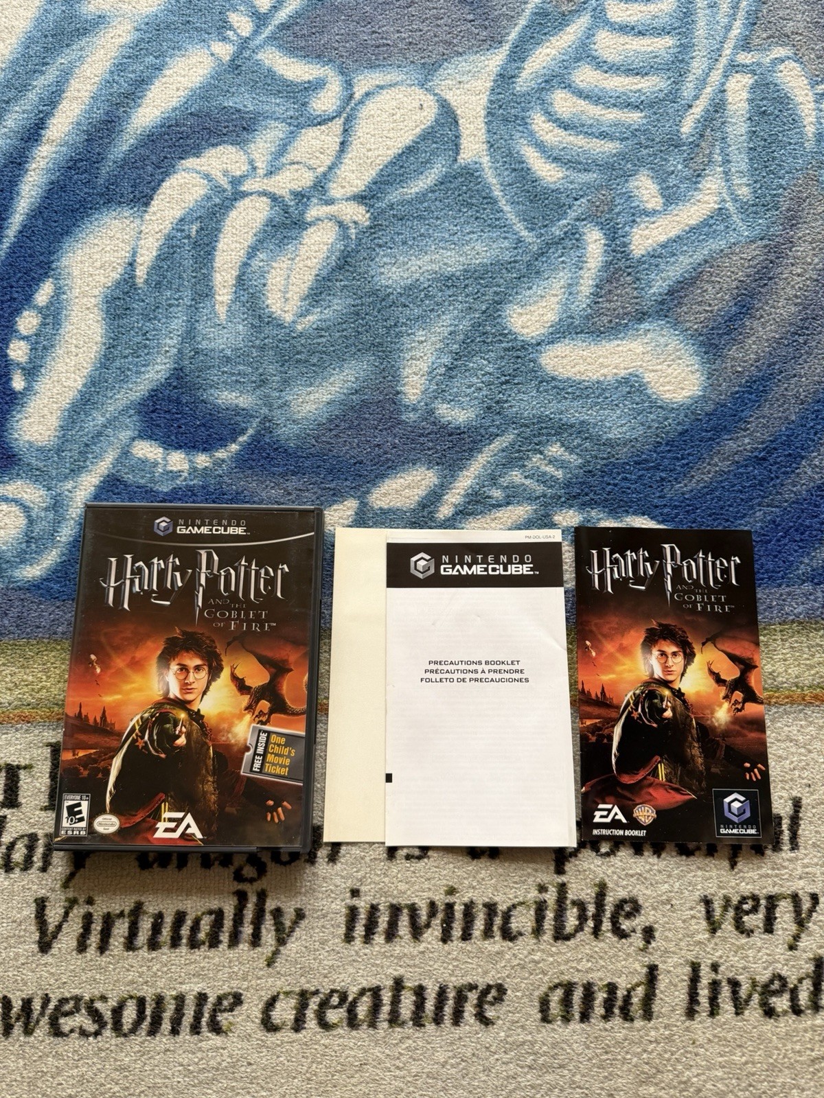 Harry Potter And The Goblet Of Fire Nintendo GameCube Case + Manual ONLY NO GAME