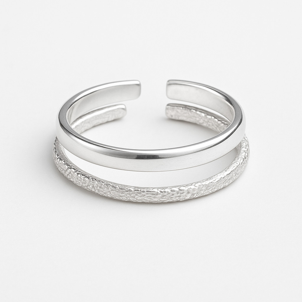 Sterling Silver Toe Ring Set of 2 – Handmade Adjustable Toe Rings