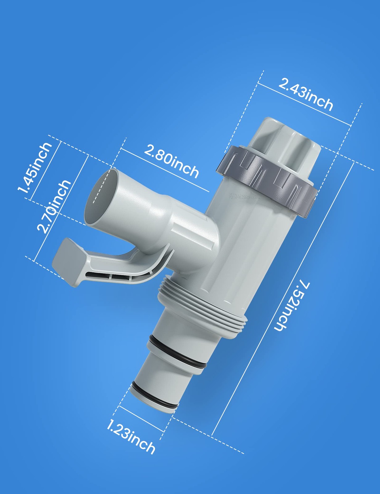 [PATENTED] Deeroll Pool Plunger Valve Plus for Above Ground - 1 Pack