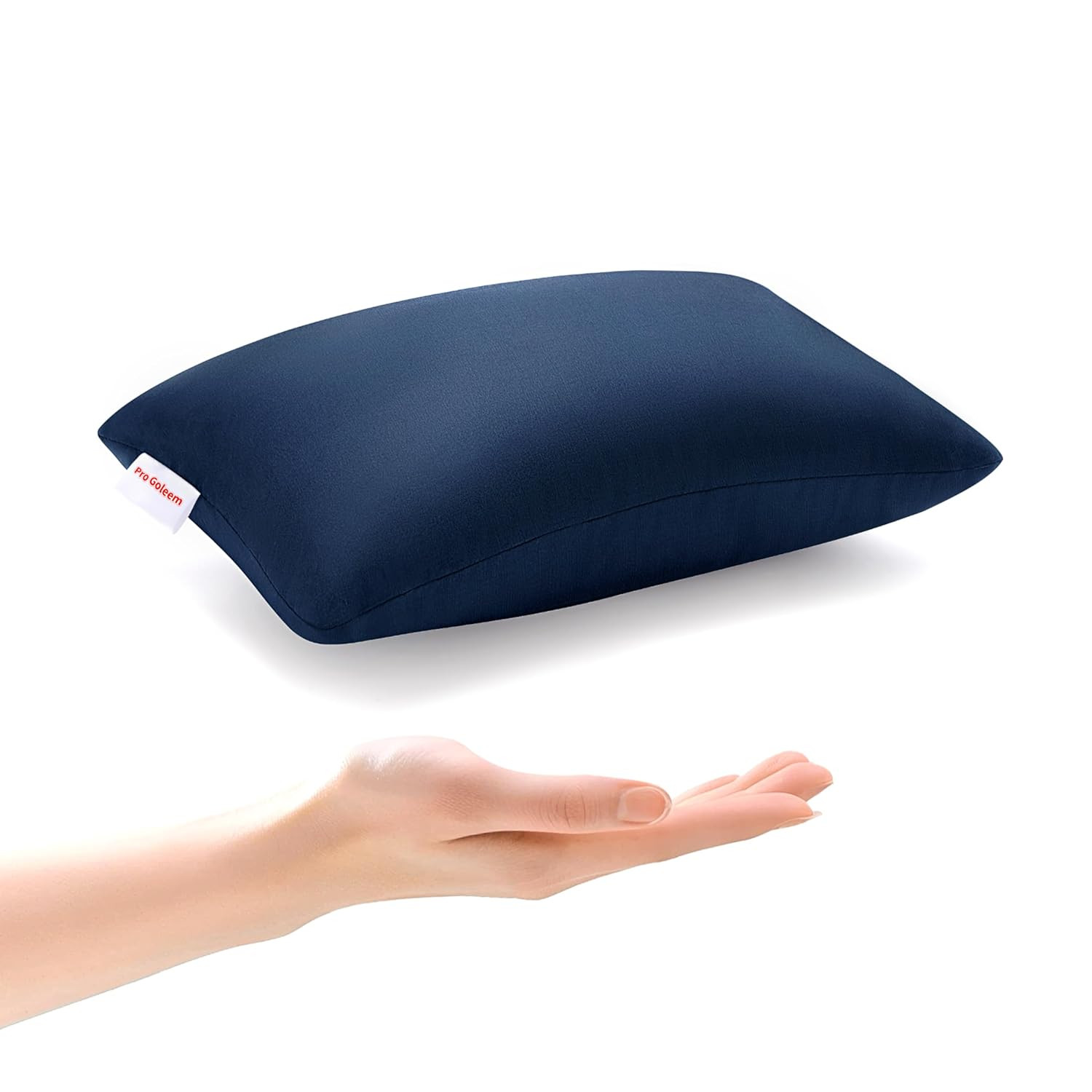 Small Pillow, 11"X7"X2.5"(Navy Blue) | for Travel& Camping, Kids Sleeping with N