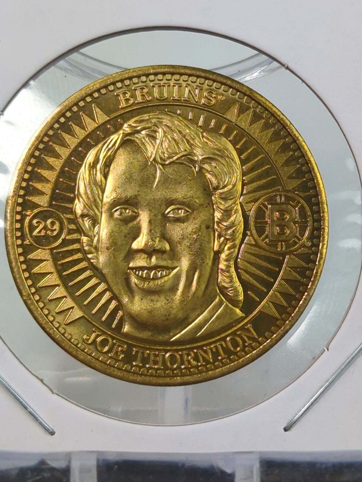 JOE THORNTON 29 | 1997-98 Pinnacle Mint Collect Hockey | Ltd. Edition BRASS Coin