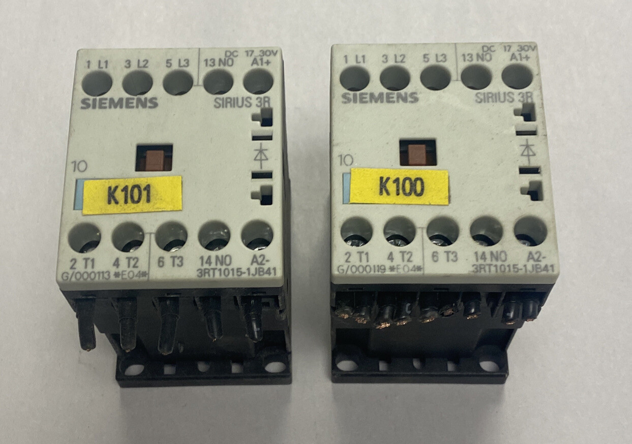 SIEMENS,3RT1015-1JB41,CONTACTOR 7A 24VDC LOT OF 2