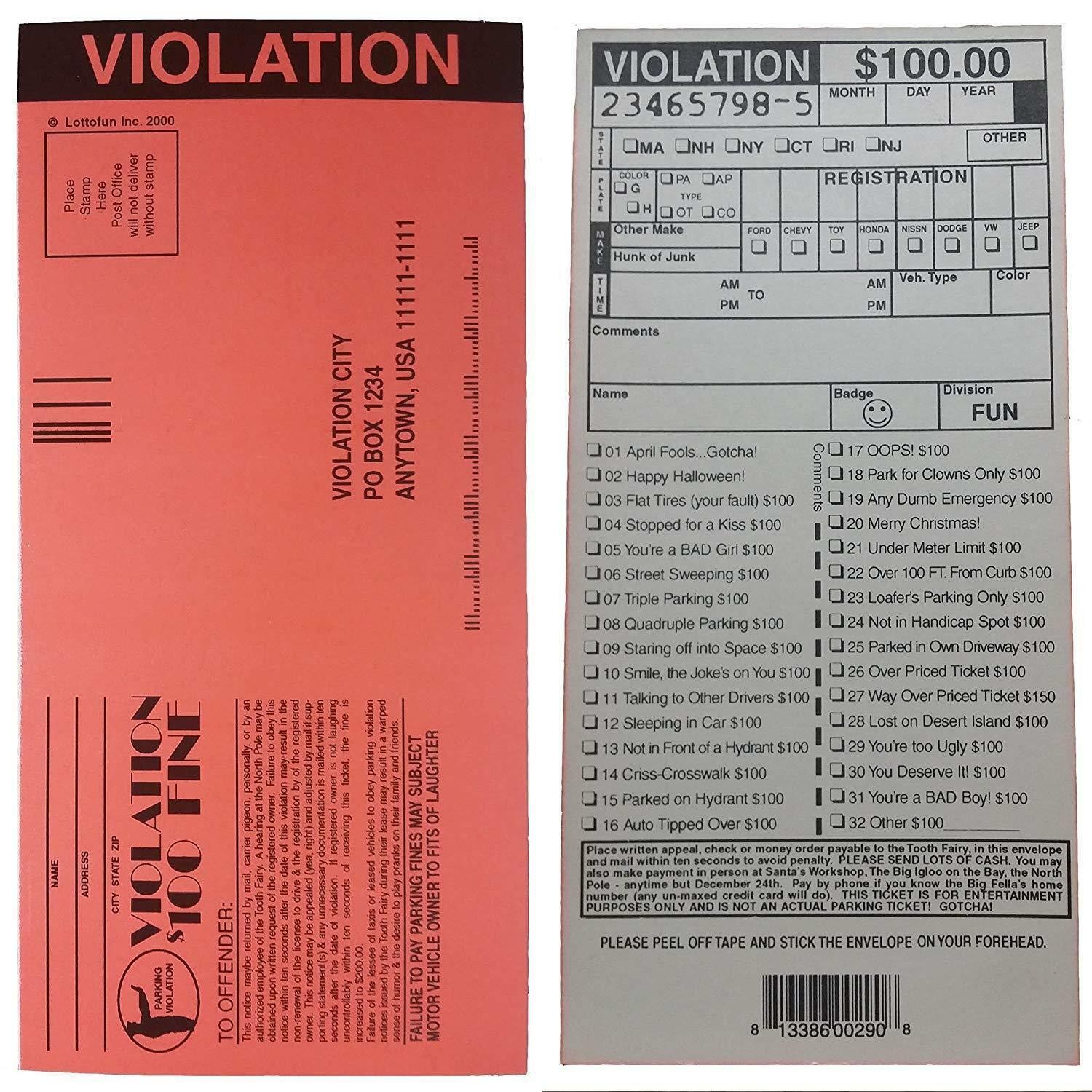 5 Fake GaG Joke Parking Tickets - Funny Violation Tickets Put on Cars!