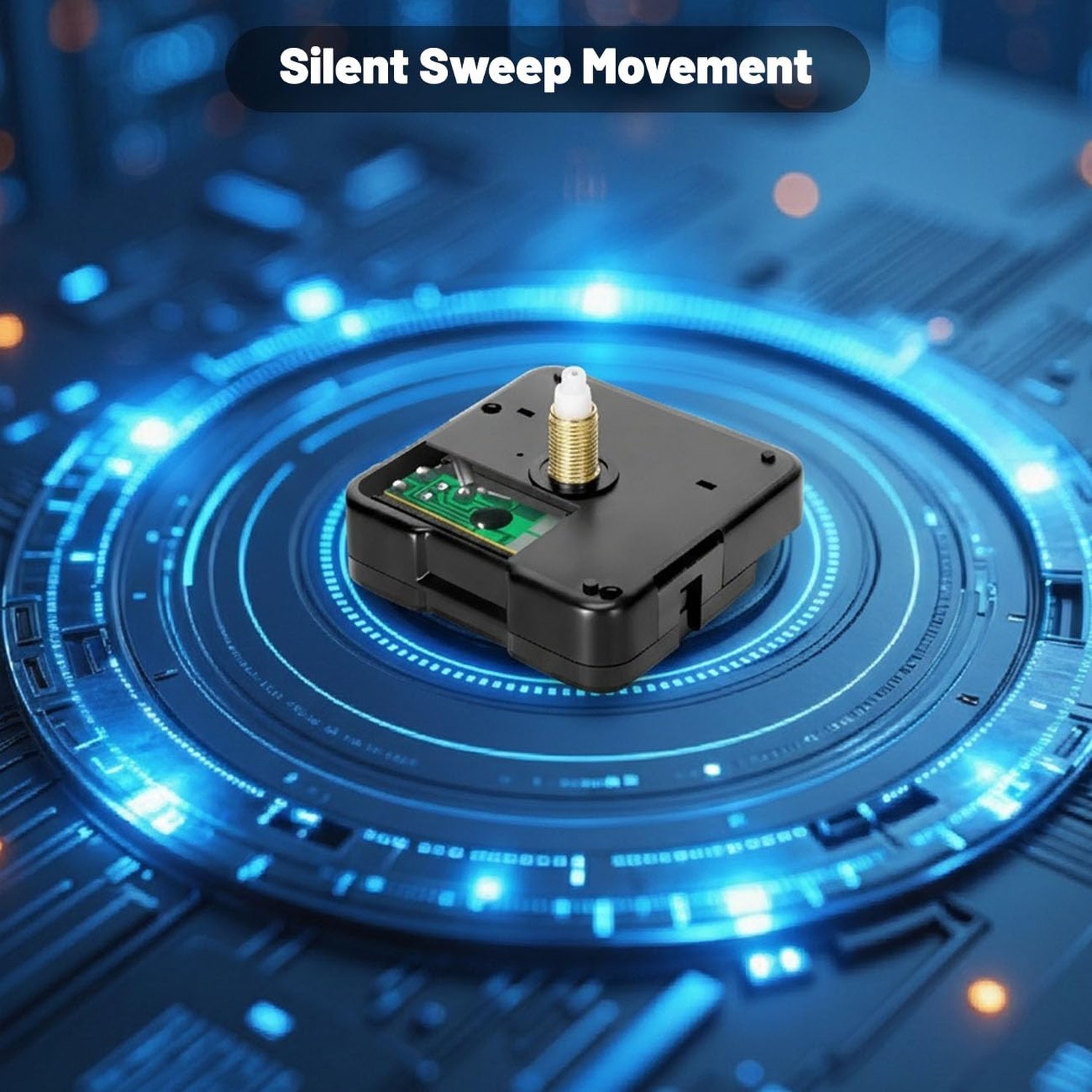 2-Pack Silent Sweep Quartz Clock Movements with 5 Versatile Clock Hands –