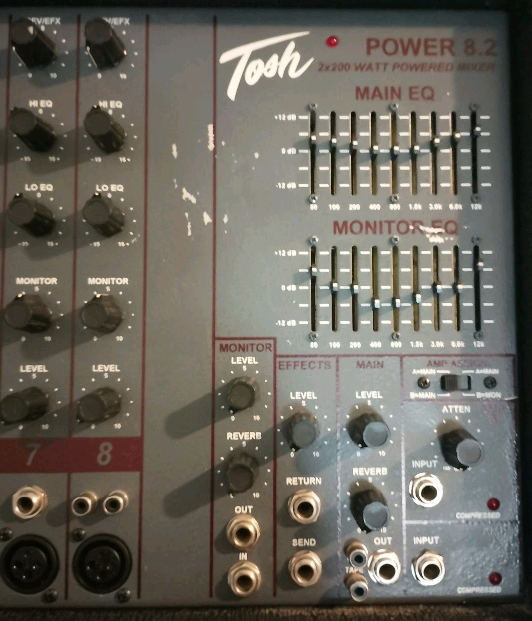 Tosh Power 8.2 Powered Mixer 2 x 200 Watt