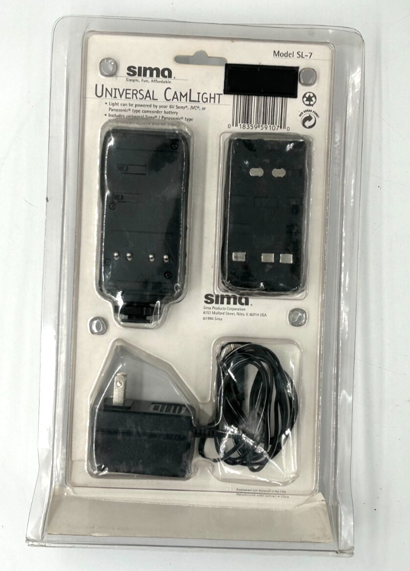 SIMA 20 WATT light for camcorder Model SL-7 for Sony, JVC, Panasonic