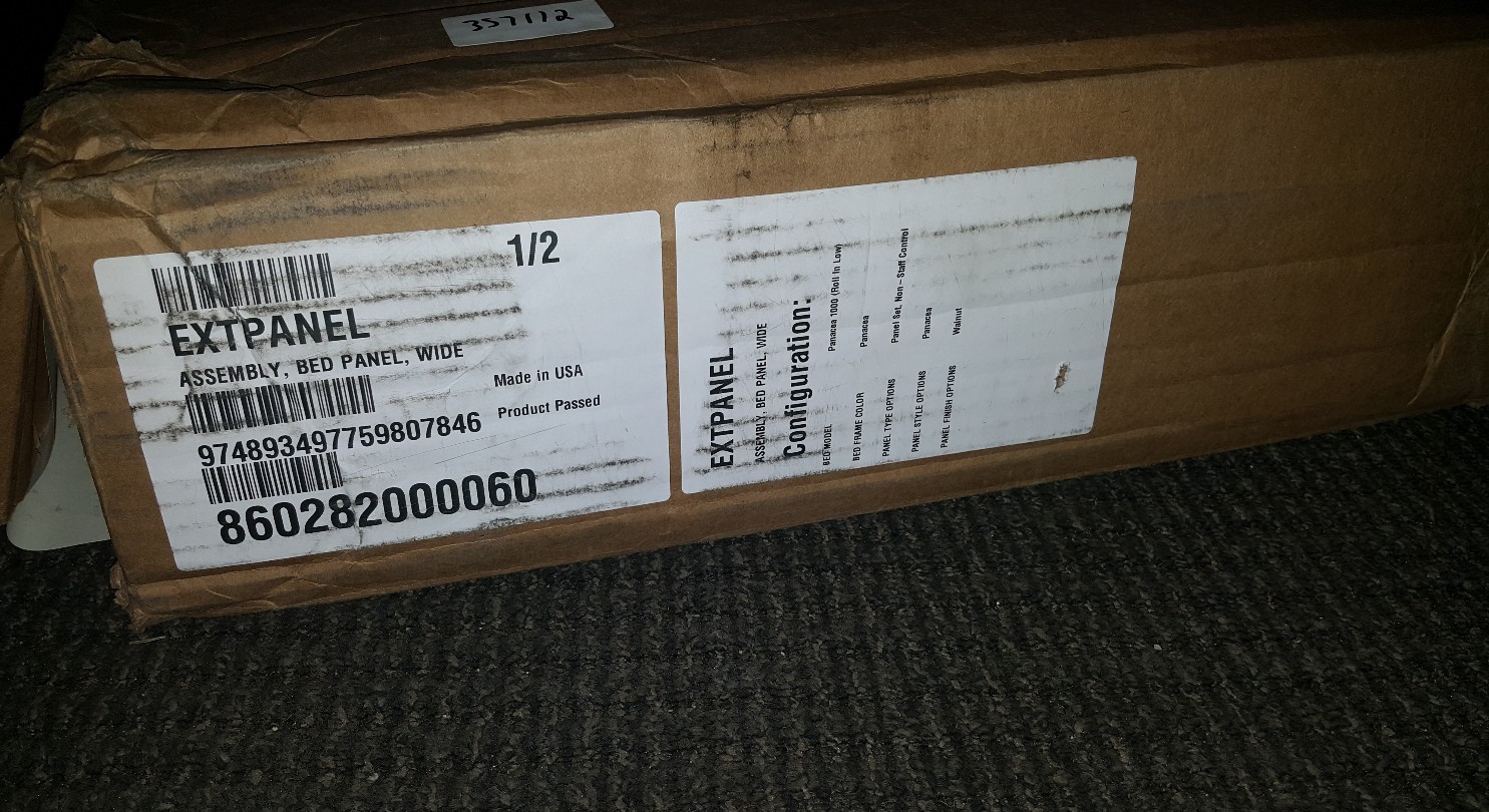 PANACEA 1000 ASSEMBLY BED PANEL, WIDE, WALNUT, EXTPANEL