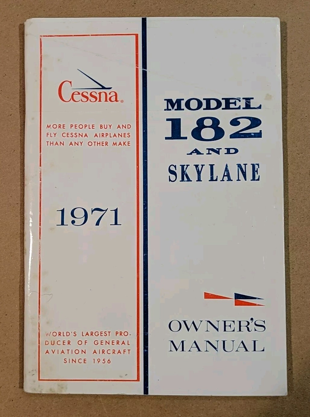 1971 Cessna 182 Skylane Owner's Manual 182N D855-13 9/87
