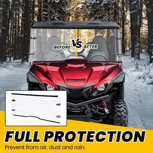 Front Full Windshield Compatible with YAMAHA WOLVERINE RMAX2 1000/ RMAX4