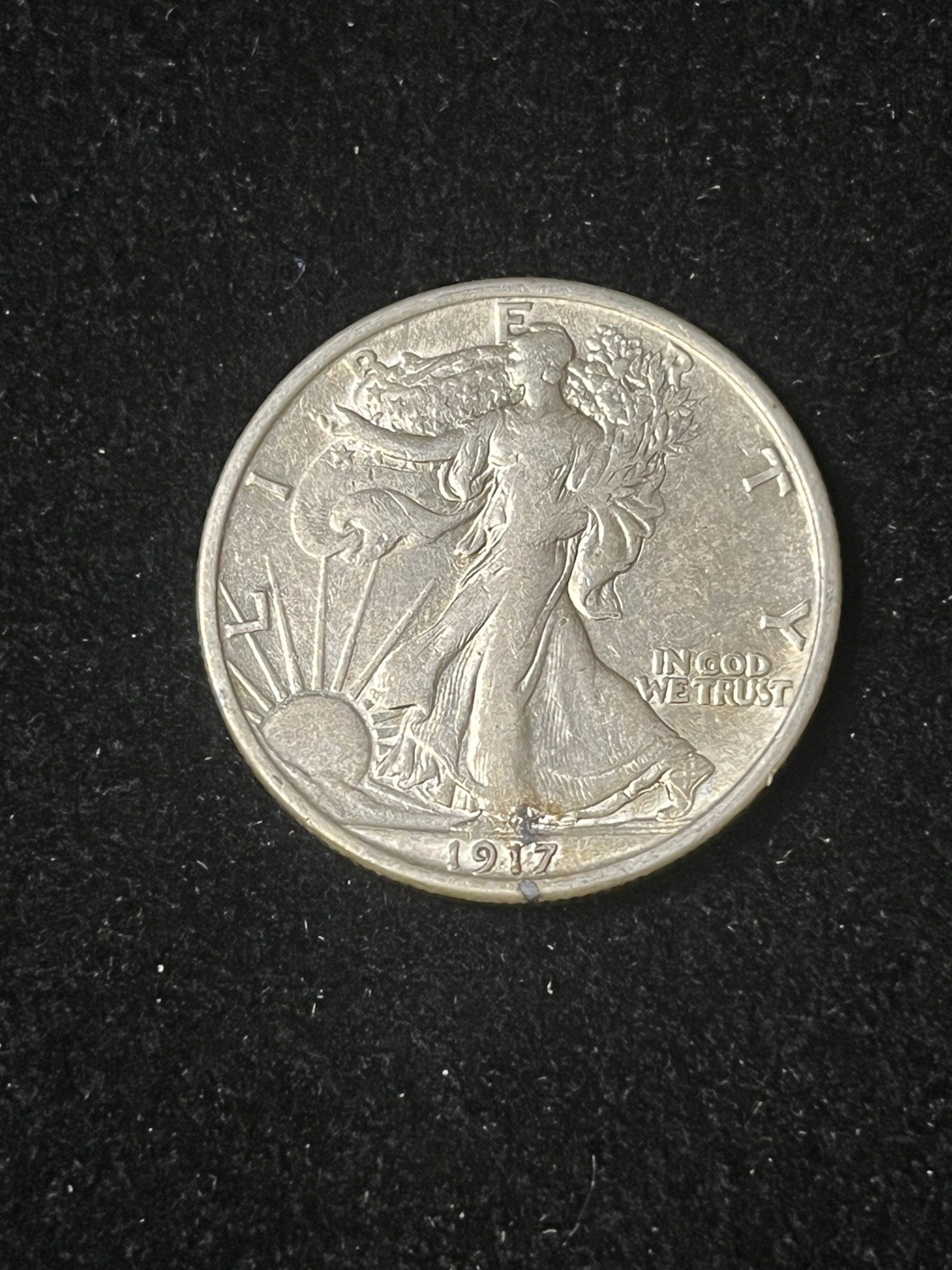 1917 walking liberty half dollar Xf-Au Details